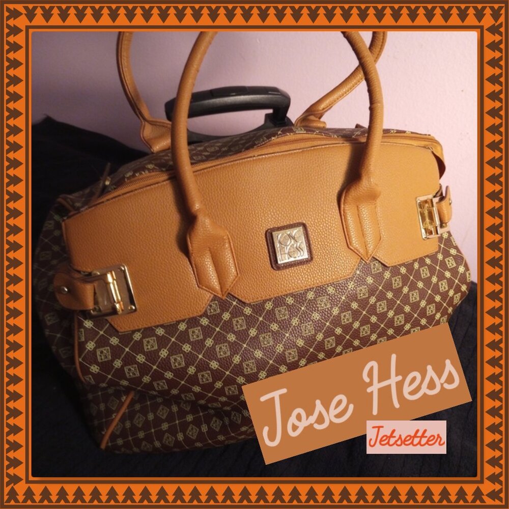 Elegant Brown Travel Bag w/Wheels